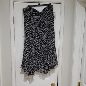 Sears Black and White Asymmetrical Skirt